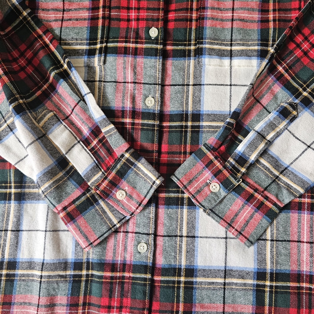 Old Navy The Boyfriend Shirt Size XXL Flannel Button Front Red Plaid NWT - Picture 6 of 10